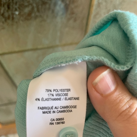 SIGNATURE BLUE RIBBED TANK TOP 21” PTP - Picture 4 of 4